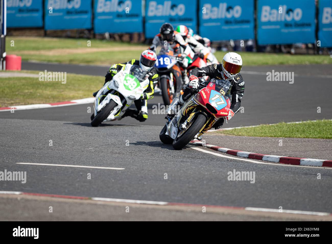Portstewart, UK. 09th May, 2024. Peter Hickman (#60) won the J M Paterson Supertwin Race at the Northwest 200. Second was Richard Cooper(#47) and third was Jeremy McWilliams (#99) Credit: Bonzo/Alamy Live News Stock Photo