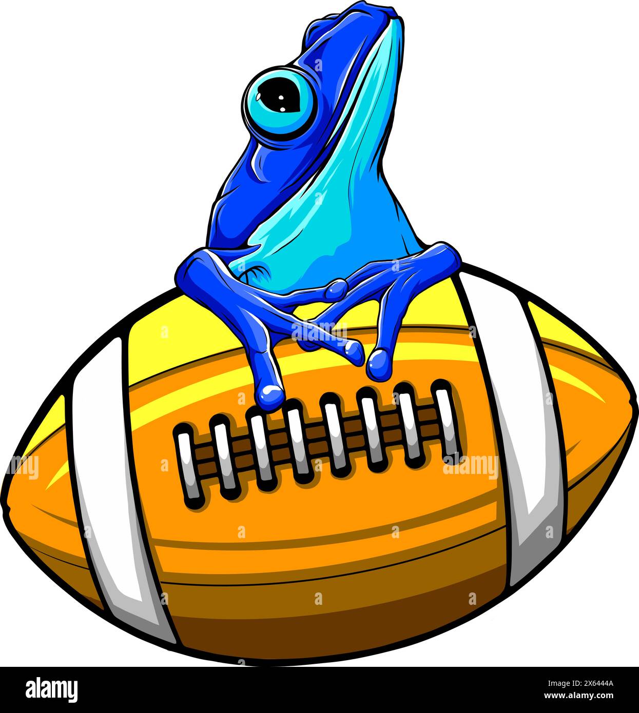vector illustration of Rugby ball isolated on white background Stock ...