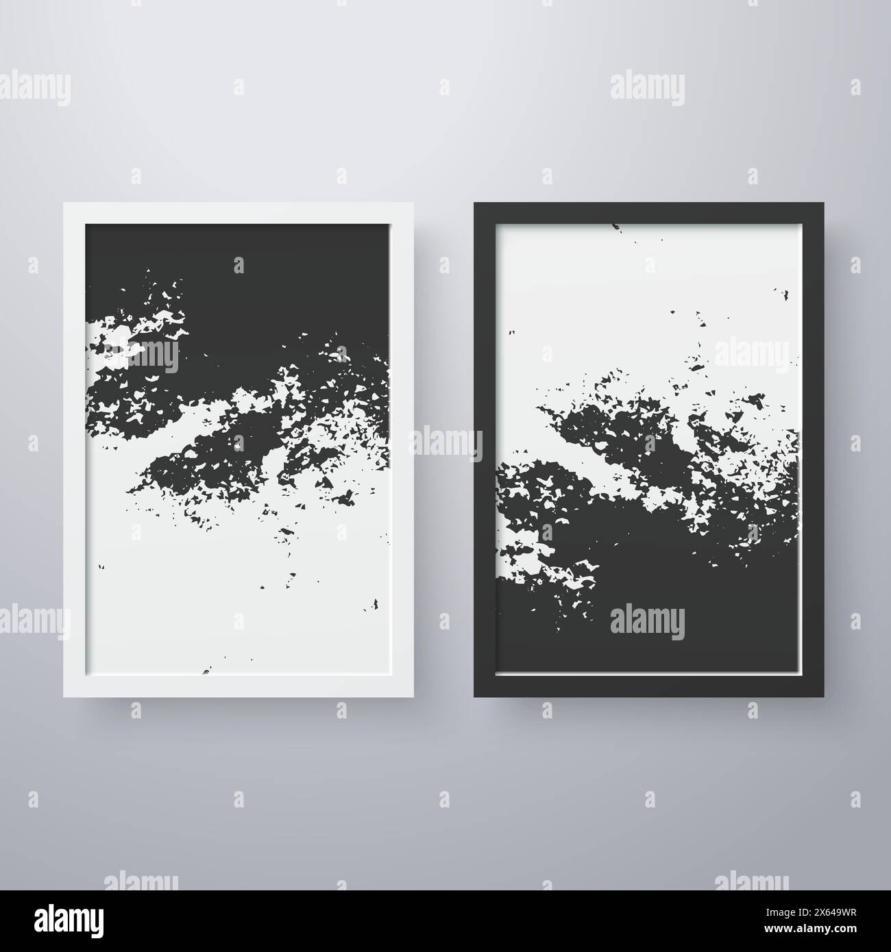 Simple frame with grunge texture style Stock Vector Image & Art - Alamy