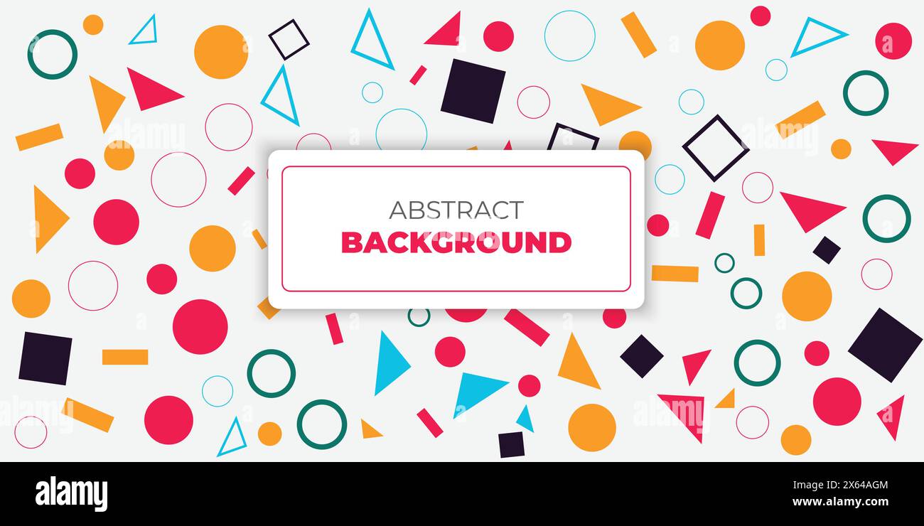 Geometric abstract elements in memphis design. geometric shapes. for web design. Stock Vector
