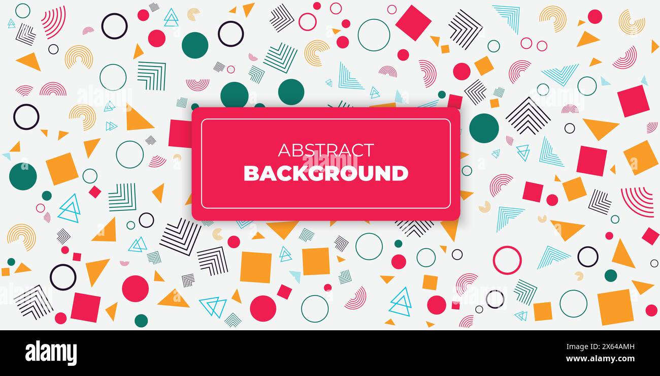 Geometric abstract elements in memphis design. geometric shapes. for web design. Stock Vector