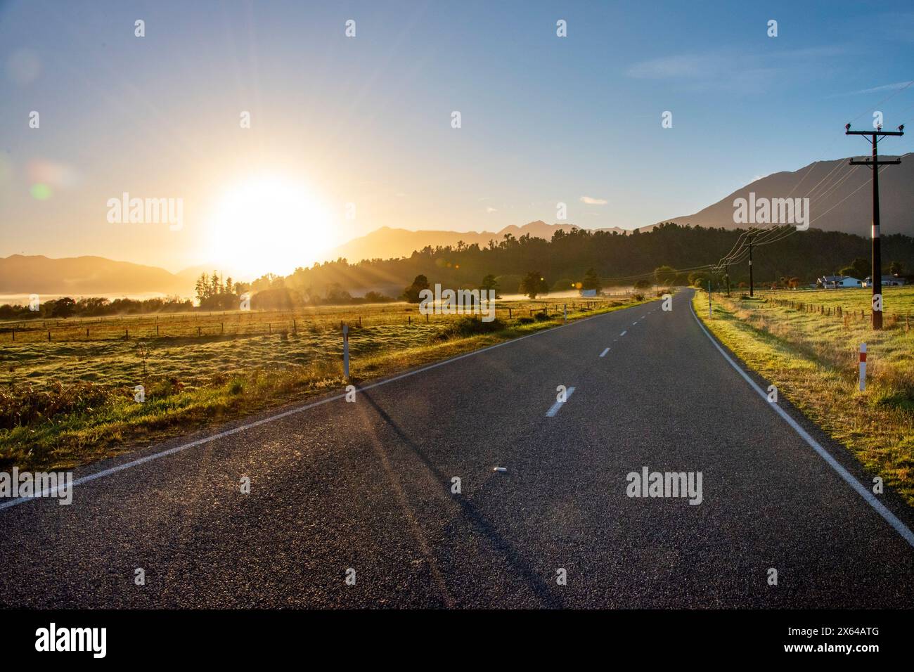 New Zealand State Highway 6 (Haast Pass Stock Photo Alamy