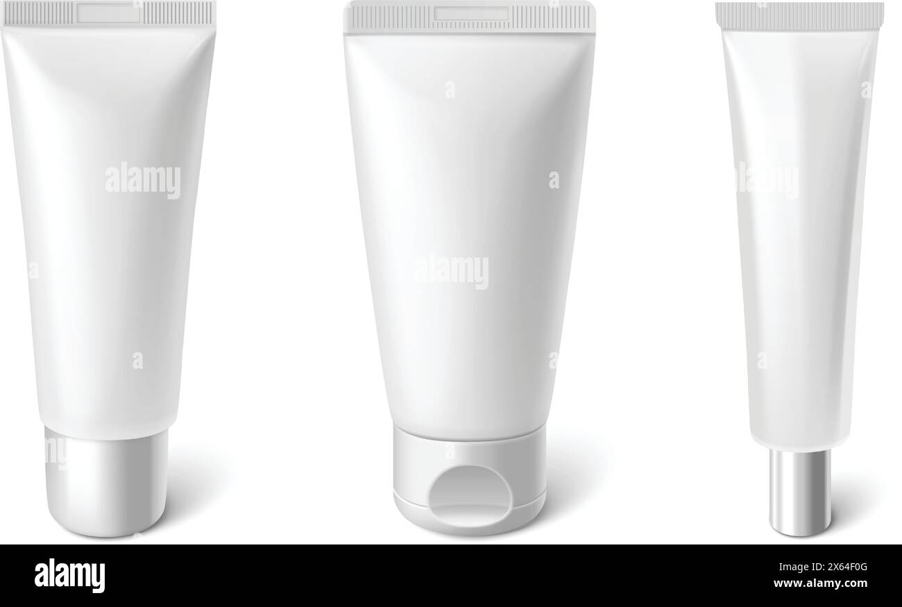 Cosmetic tube mockup for skincare cream or toothpaste. Realistic 3d ...