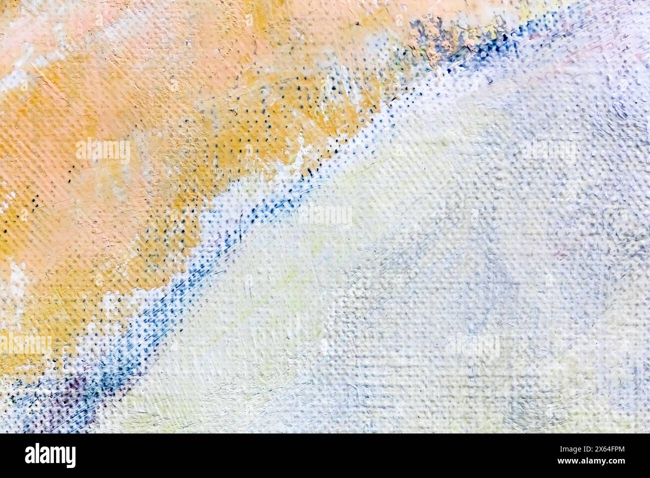 abstract hand painted background with colorful orange and light blue ...