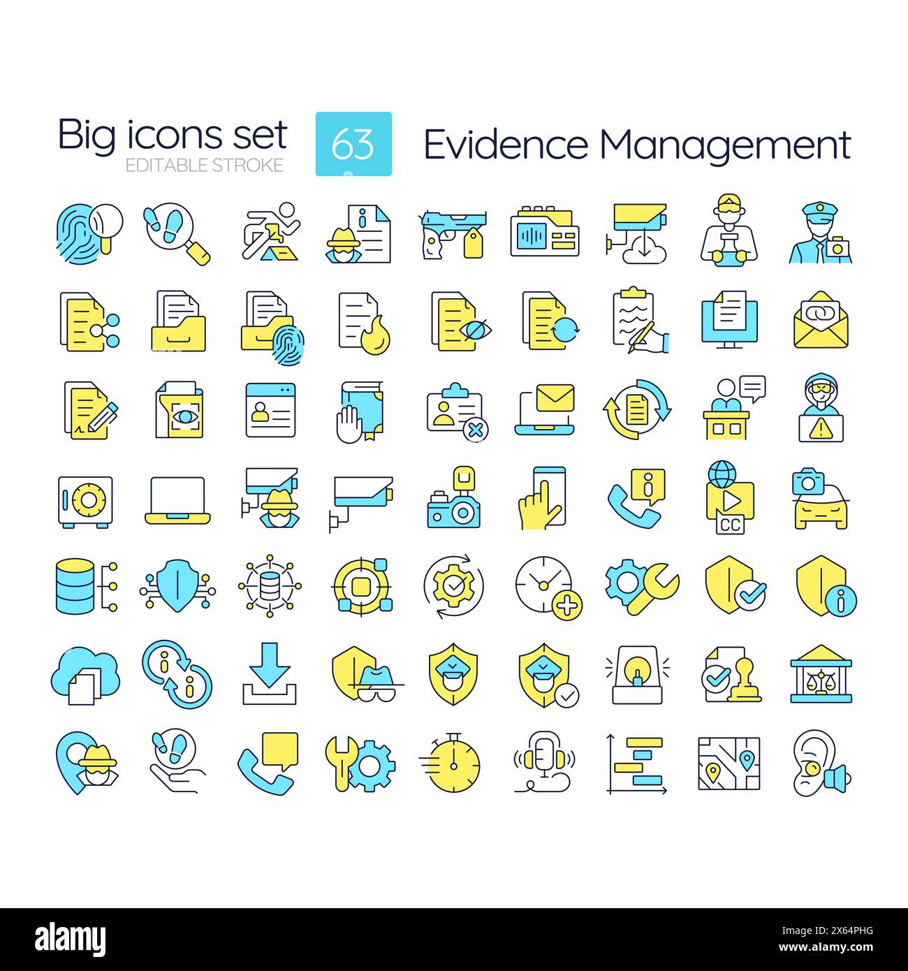 Evidence Management Rgb Color Icons Set Stock Vector Image And Art Alamy 1003