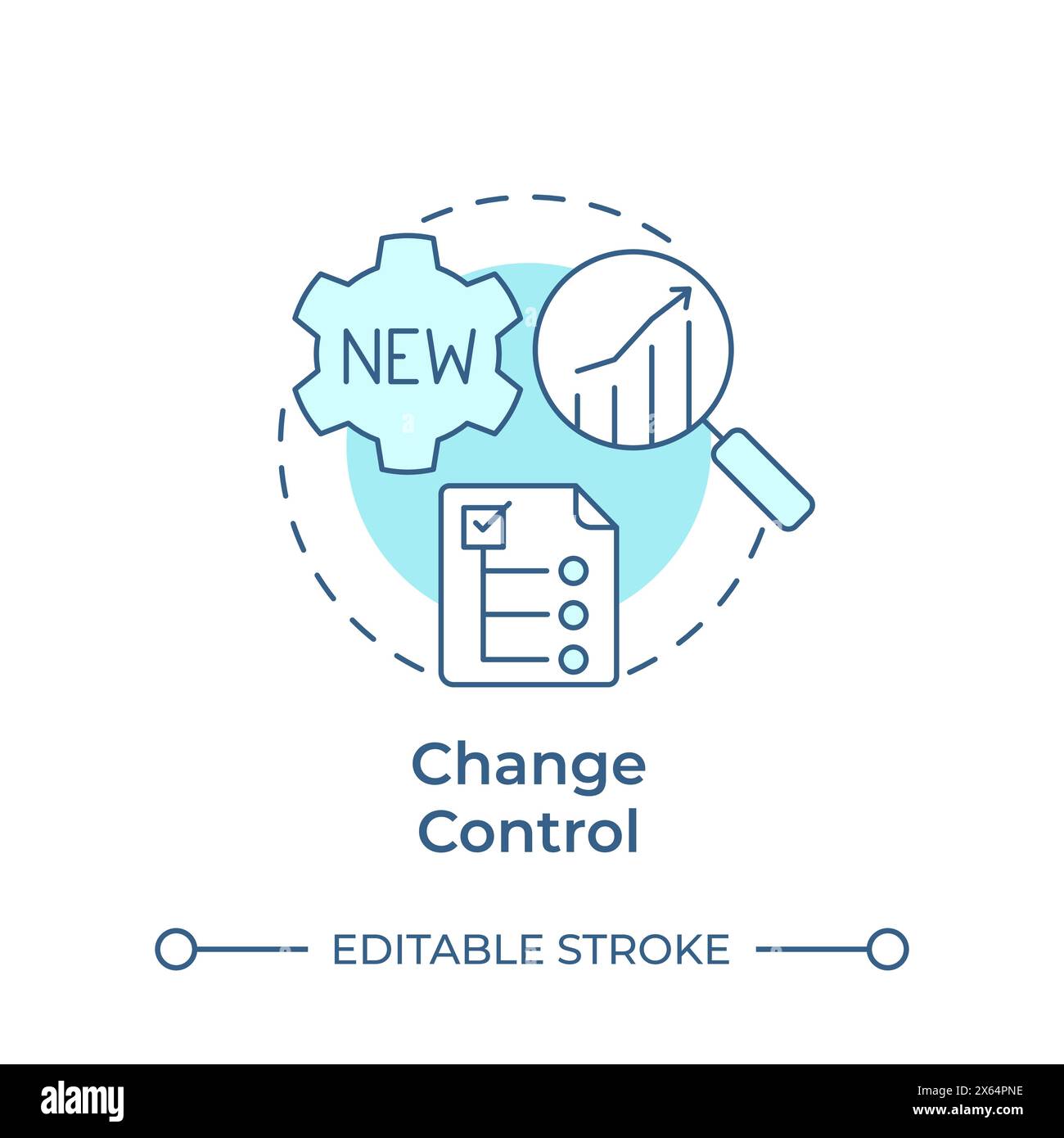 Change control soft blue concept icon Stock Vector Image & Art - Alamy