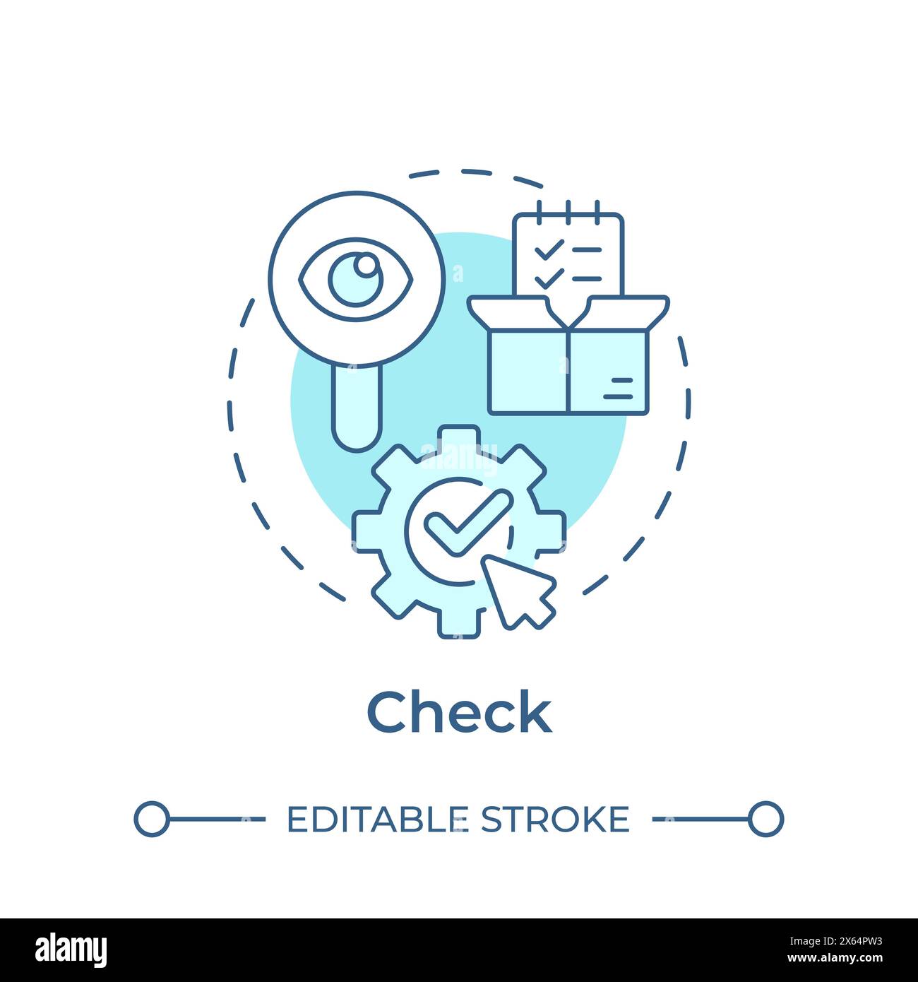 Check soft blue concept icon Stock Vector Image & Art - Alamy
