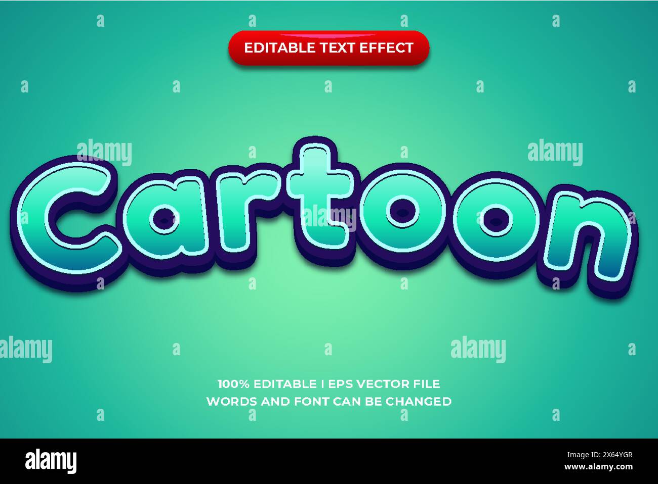 Editable text effects Cartoon , words and font can be changed Stock ...