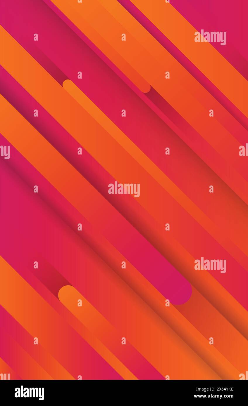 Trendy geometric orange background with abstract lines. Stories banner ...