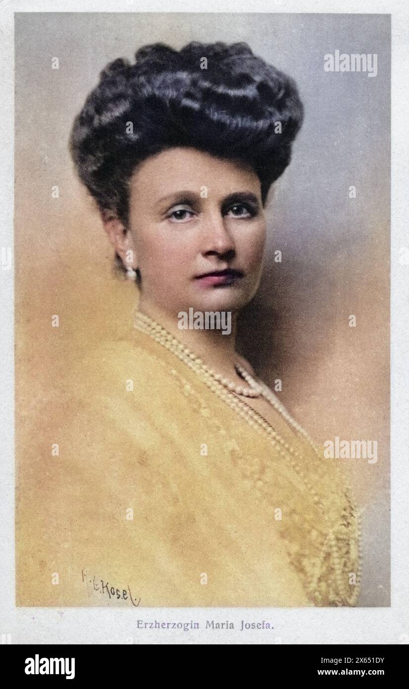 Maria Josepha, 31.5.1867 - 28.5.1944, Archiduchess of Austria 2.10.1886 - 28.5.1944, portrait, ADDITIONAL-RIGHTS-CLEARANCE-INFO-NOT-AVAILABLE Stock Photo