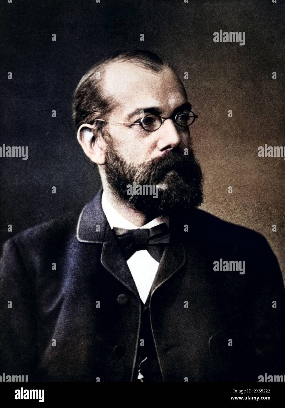 Koch, Robert, 11.12.1843 - 27. 5.1910, German physician, portrait, after photograph by Scharwaechter, ADDITIONAL-RIGHTS-CLEARANCE-INFO-NOT-AVAILABLE Stock Photo