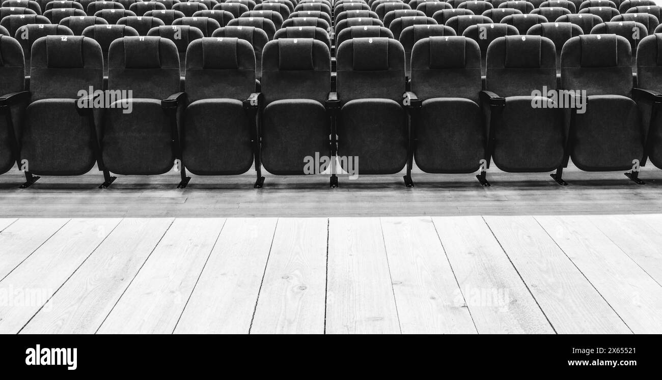 Modern cinema theater interior Black and White Stock Photos & Images ...