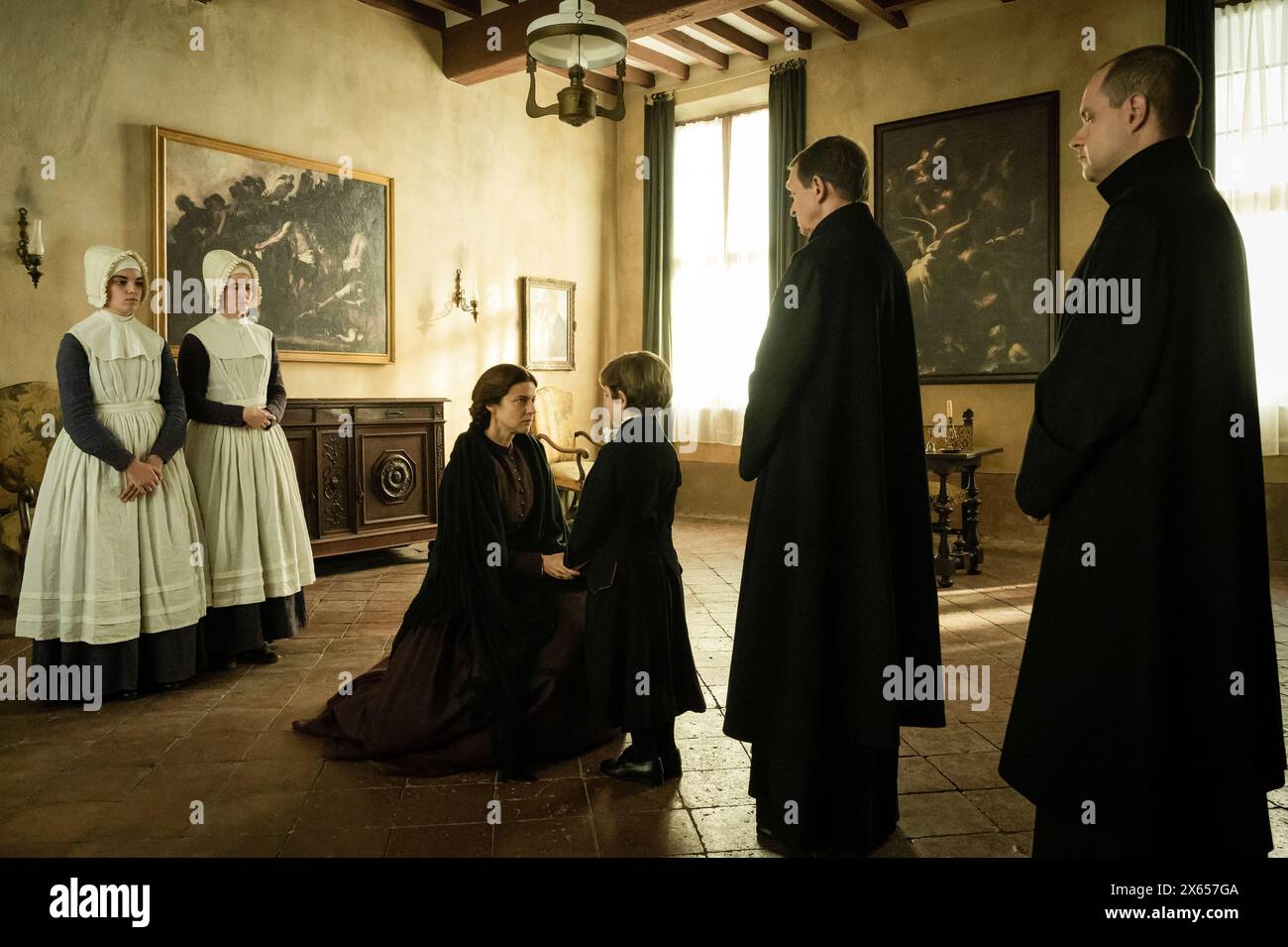 Kidnapped: The Abduction of Edgardo Mortara (2022) directed by Marco Bellocchio and starring Paolo Pierobon, Fausto Russo Alesi and Barbara Ronchi. Adaptation of Daniele Scalise's novel about a Jewish boy who is kidnapped and converted to Catholicism in 1858. Publicity photograph.***EDITORIAL USE ONLY*** Credit: BFA / Anna Camerlingo / Cohen Media Group Stock Photo