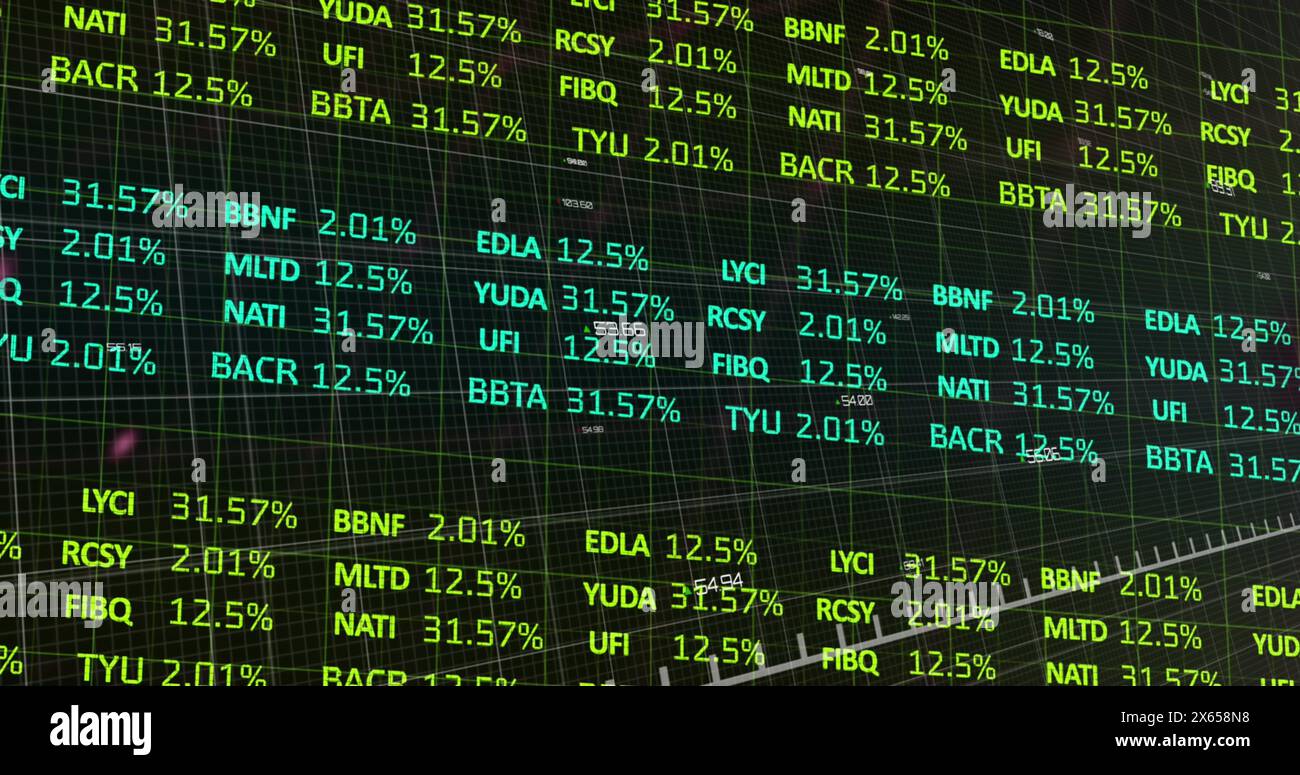 Image of diagram over data processing Stock Photo - Alamy