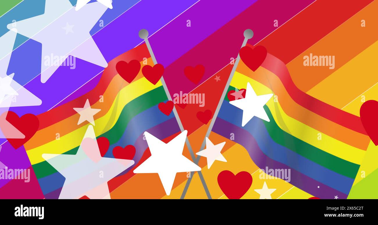 Image of colourful puzzle pieces and heart over sky Stock Photo