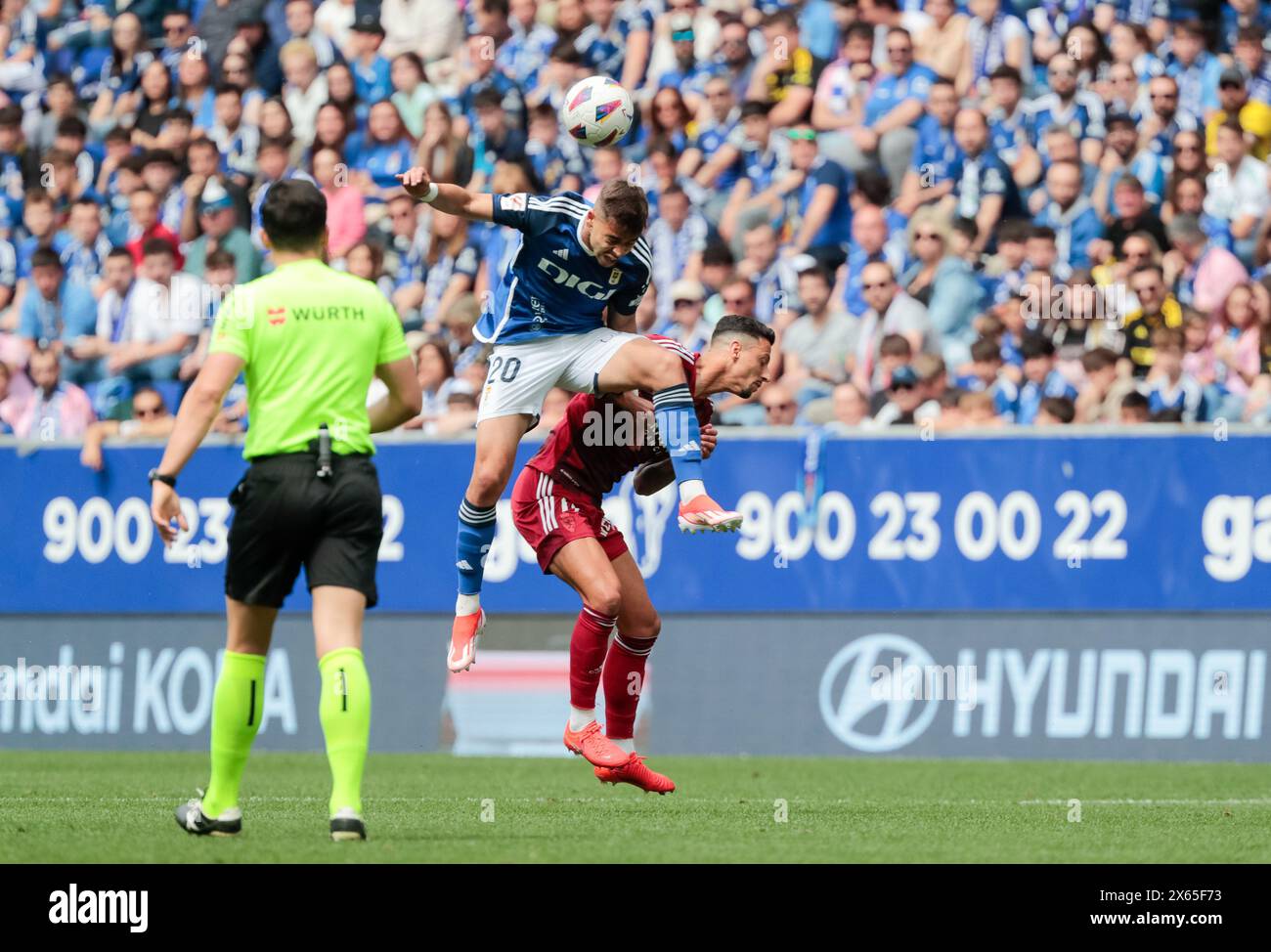 12.05.24 Oviedo, Asturias. Spain. Football, LaLiga HYPERMOTION, Spanish 2nd division, day 39, Real Oviedo - R. Zaragoza, at the Carlos Tartiere field. Credit.: Alamy/Aurelio Flórez Stock Photo