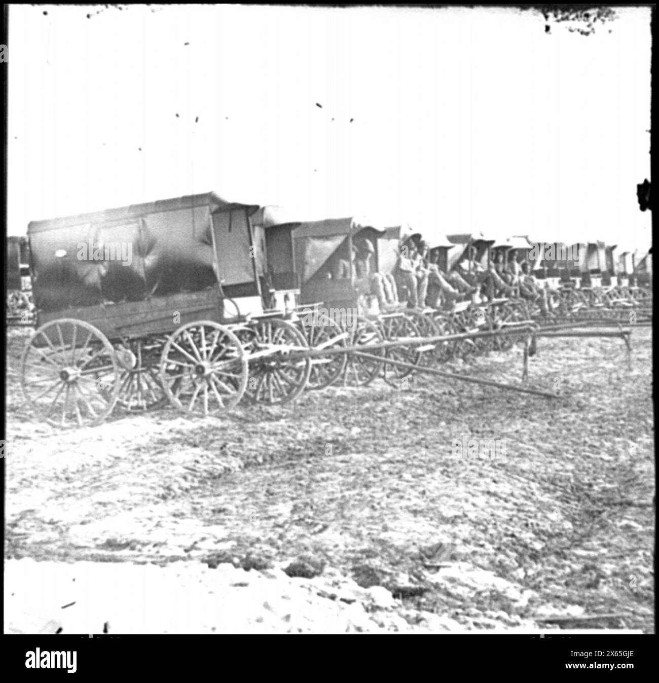 Virginia, City Point. Park of Army Wagons, Civil War Photographs 1861