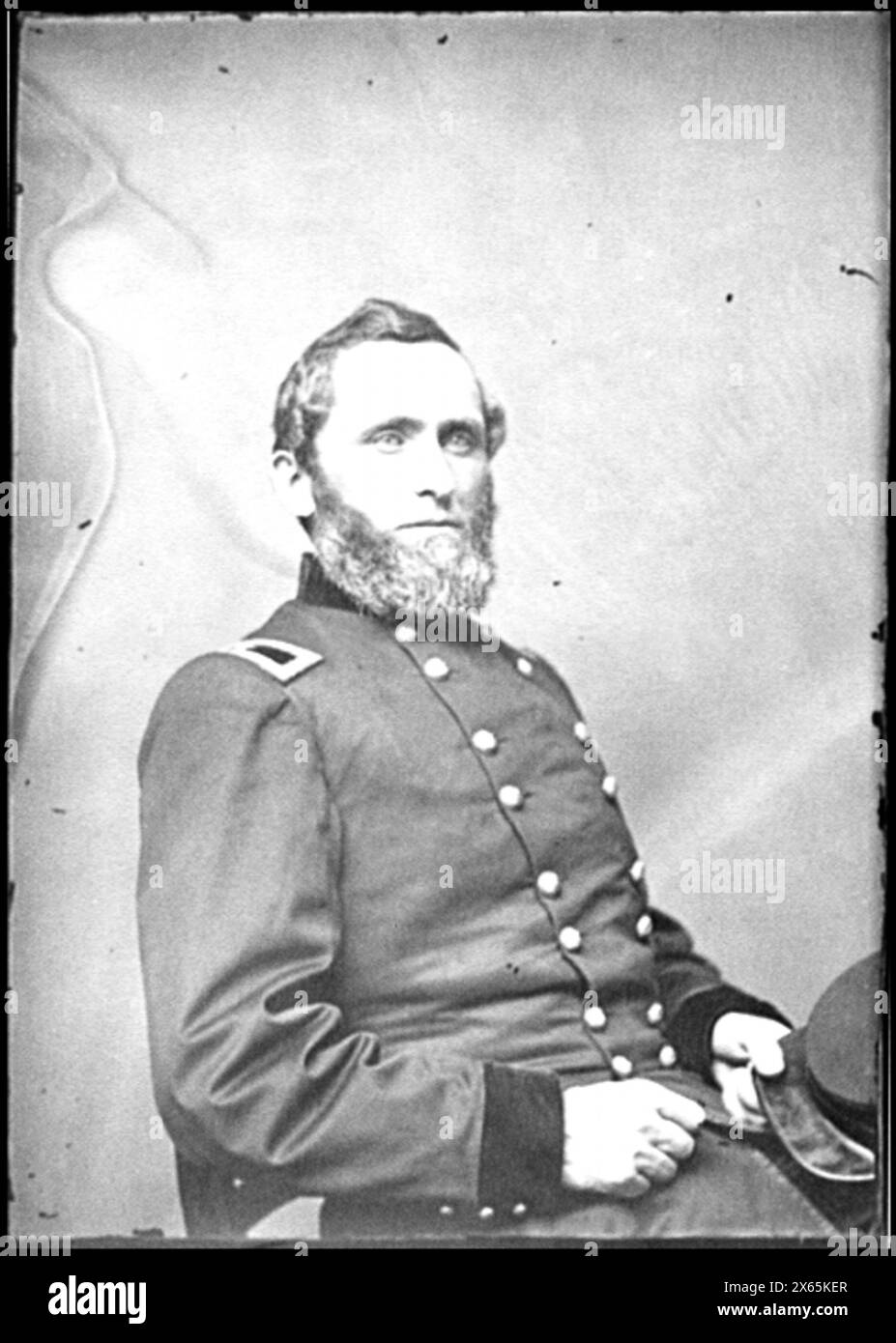 Portrait of Brig. Gen. Benjamin M. Prentiss, officer of the Federal Army (Maj. Gen. from Nov. 29, 1862), Civil War Photographs 1861-1865 Stock Photo