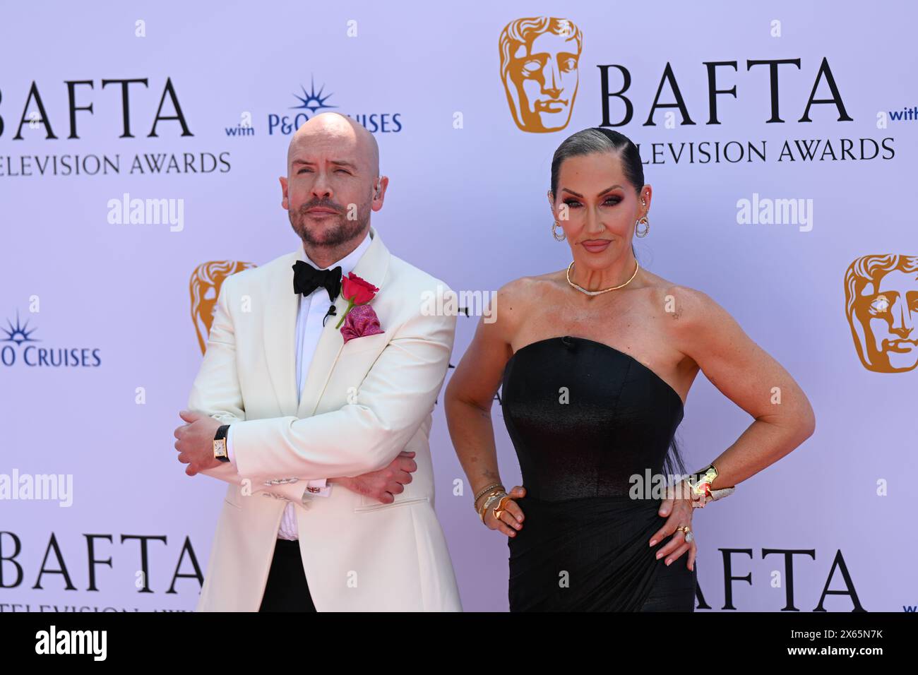 LONDON, ENGLAND - MAY 12: Michelle Visage and Tom Allen attends the BAFTA Television Awards 2024 with P&O Cruises at The Royal Festival Hall in London, England. Credit: See Li/Picture Capital/Alamy Live News Stock Photo