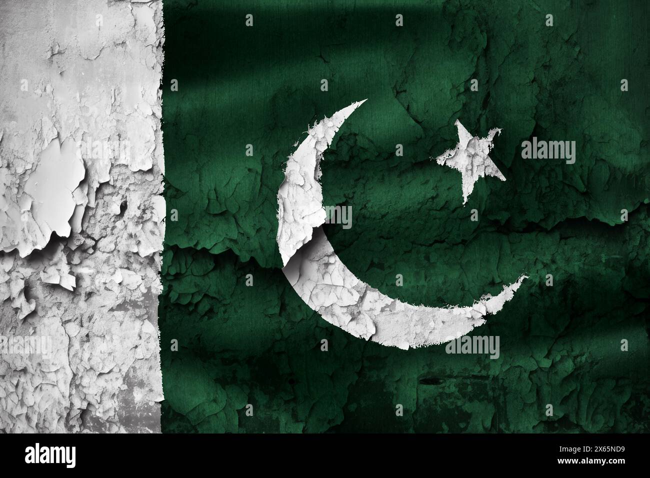 3D-Illustration of a Pakistan flag - realistic waving fabric fla Stock Photo