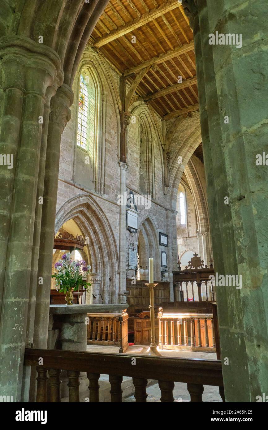 Interior of Dore Abbey, Abbey Dore, Golden Valley, Herefordshire Stock ...