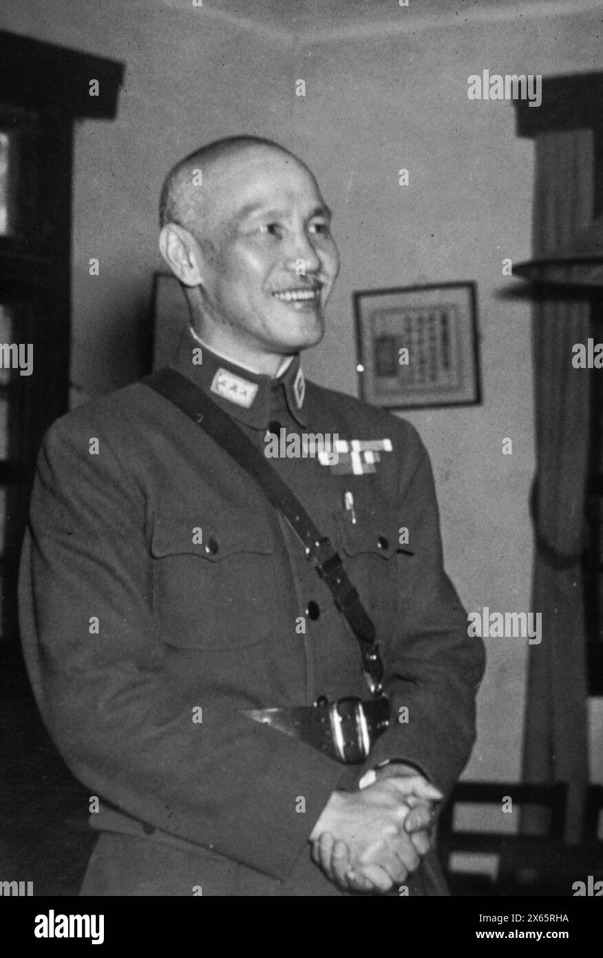 Generalissimo Chiang Kai-shek, President of the Republic of China, 1945 Stock Photo