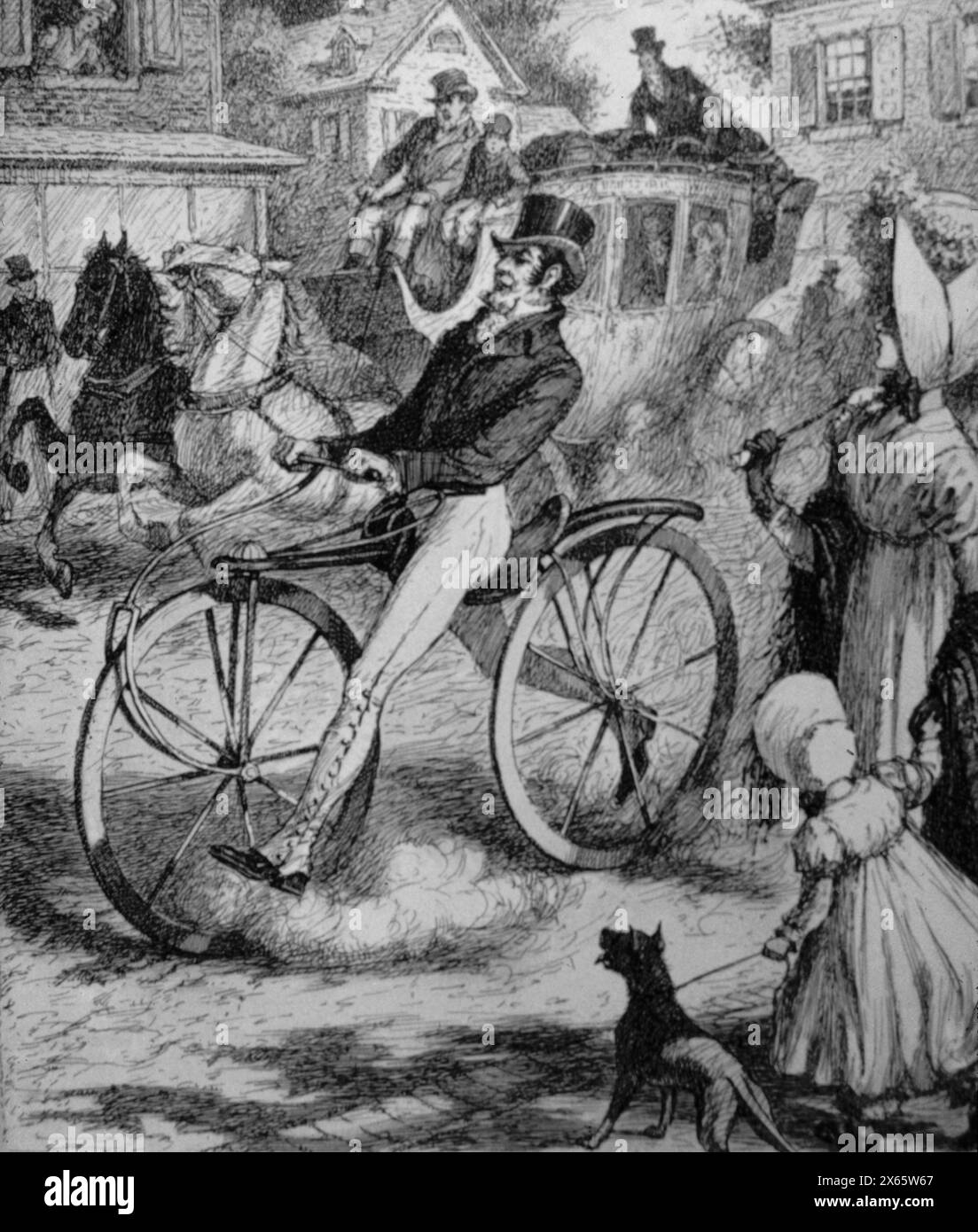 The Drasine, or hobby horse bicycle, first bike invented by German Karl