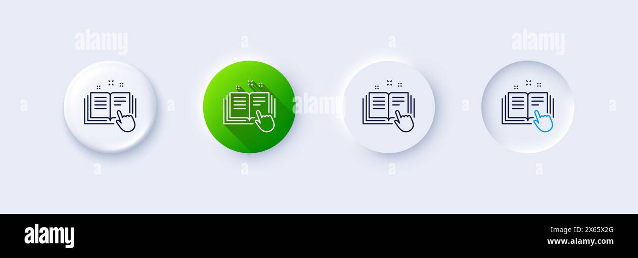 Technical documentation line icon. Instruction sign. Line icons. Vector Stock Vector