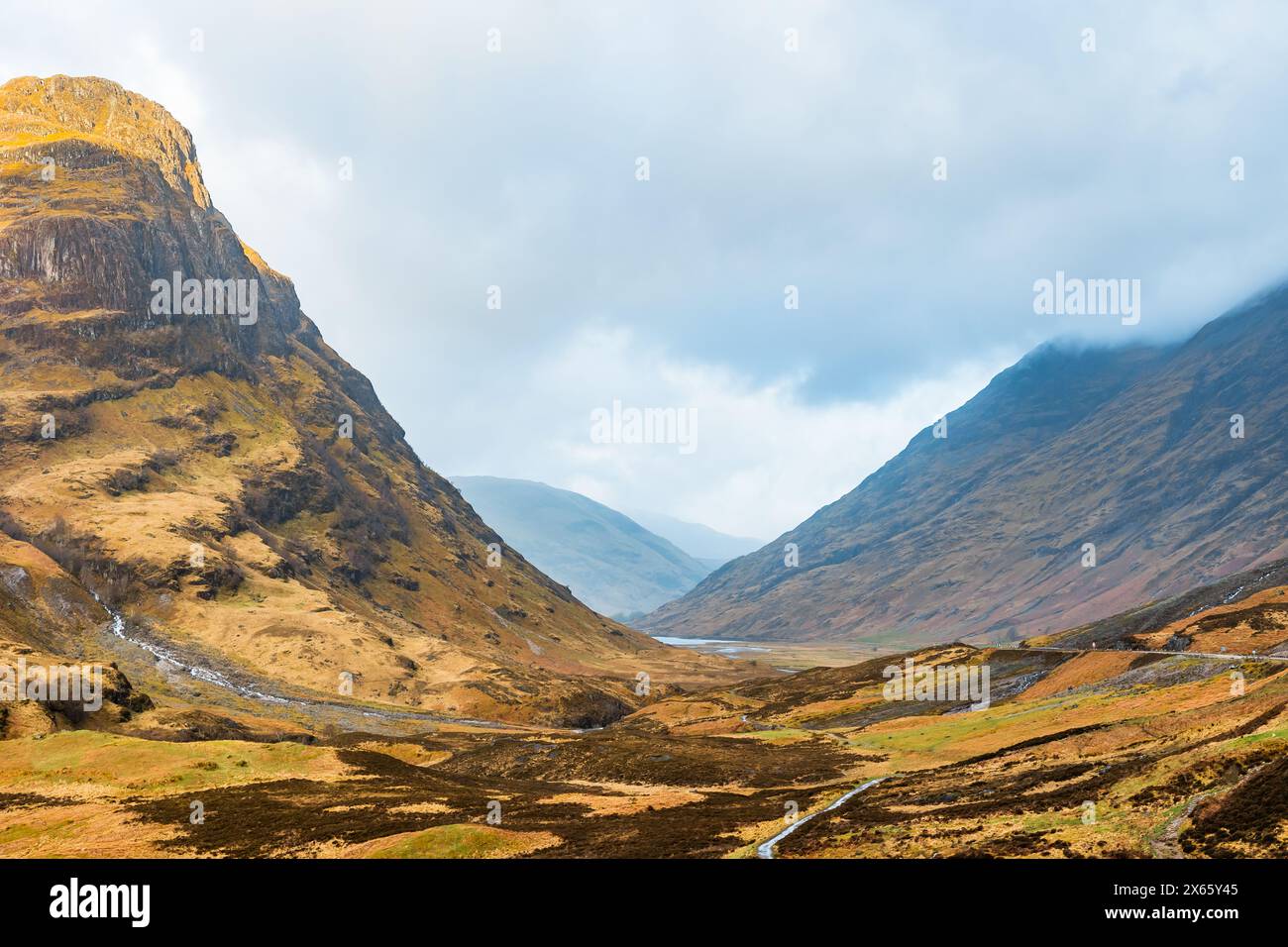 View of the Glen: Glencoe, Scotland Stock Photo