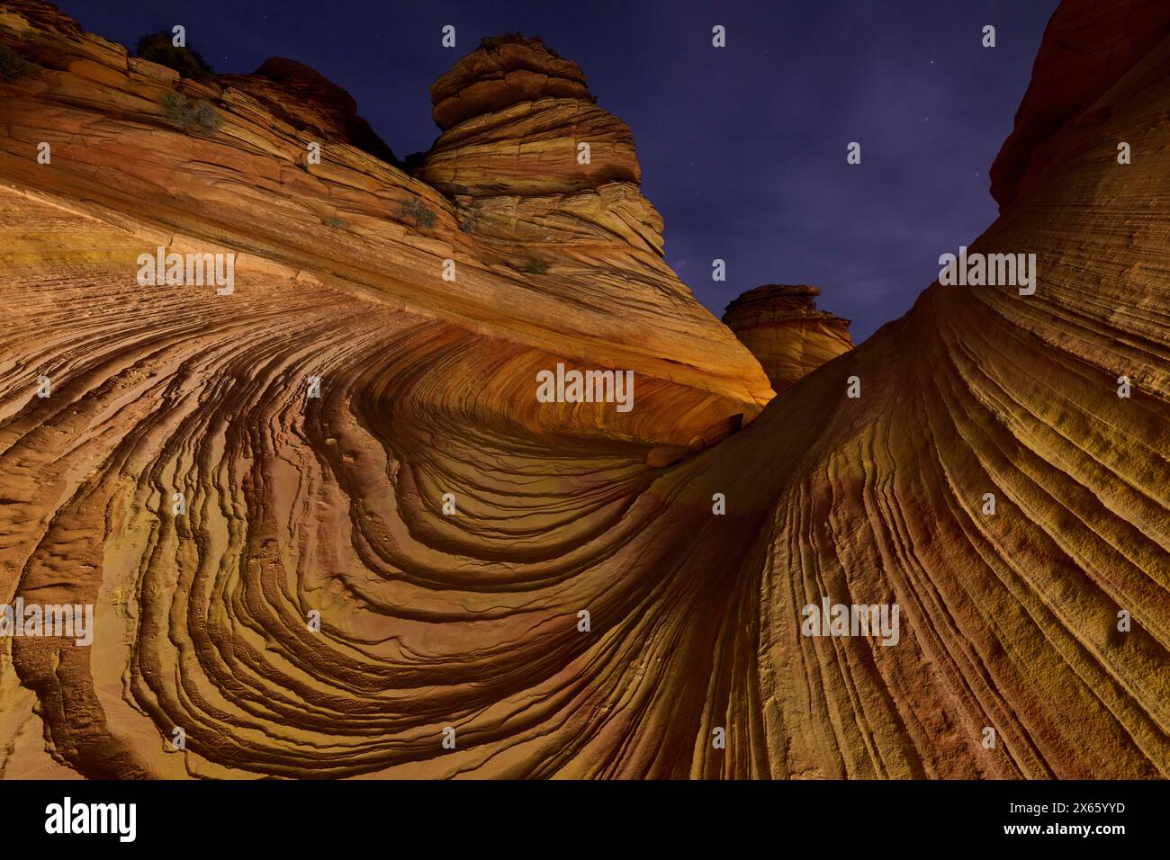 A rock formation known as the Second Wave, sister to the famous Stock Photo