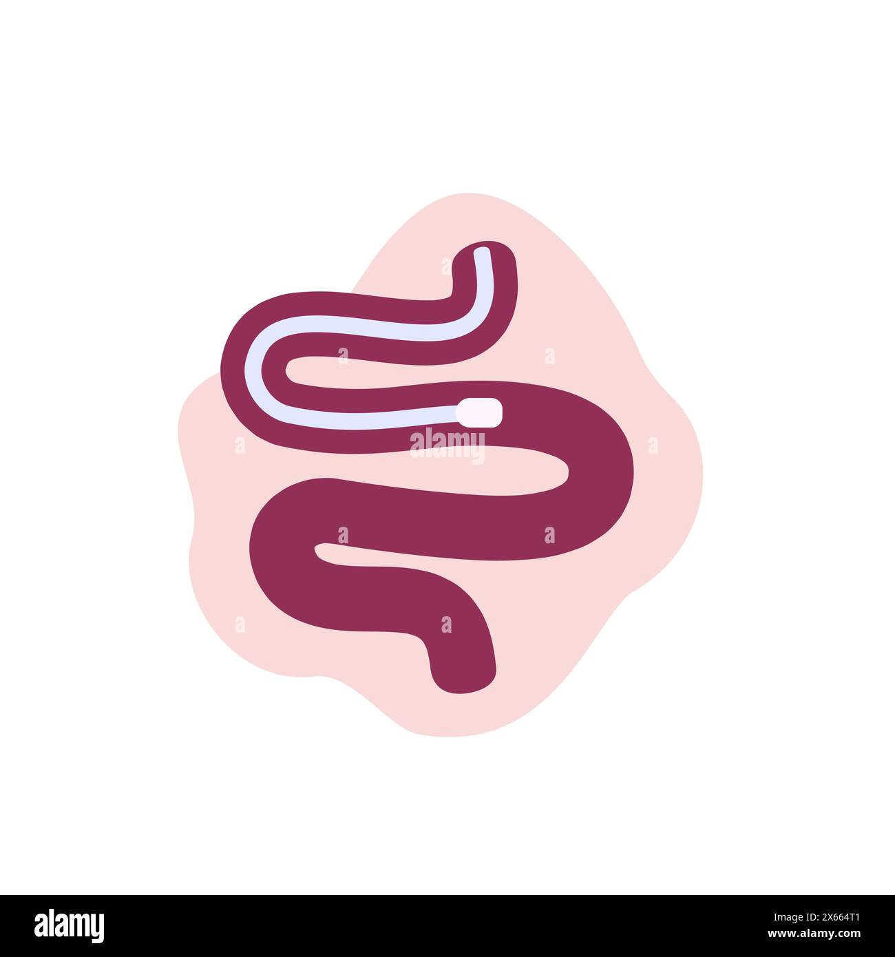 endoscopy procedure icon in hand drawn style Stock Vector
