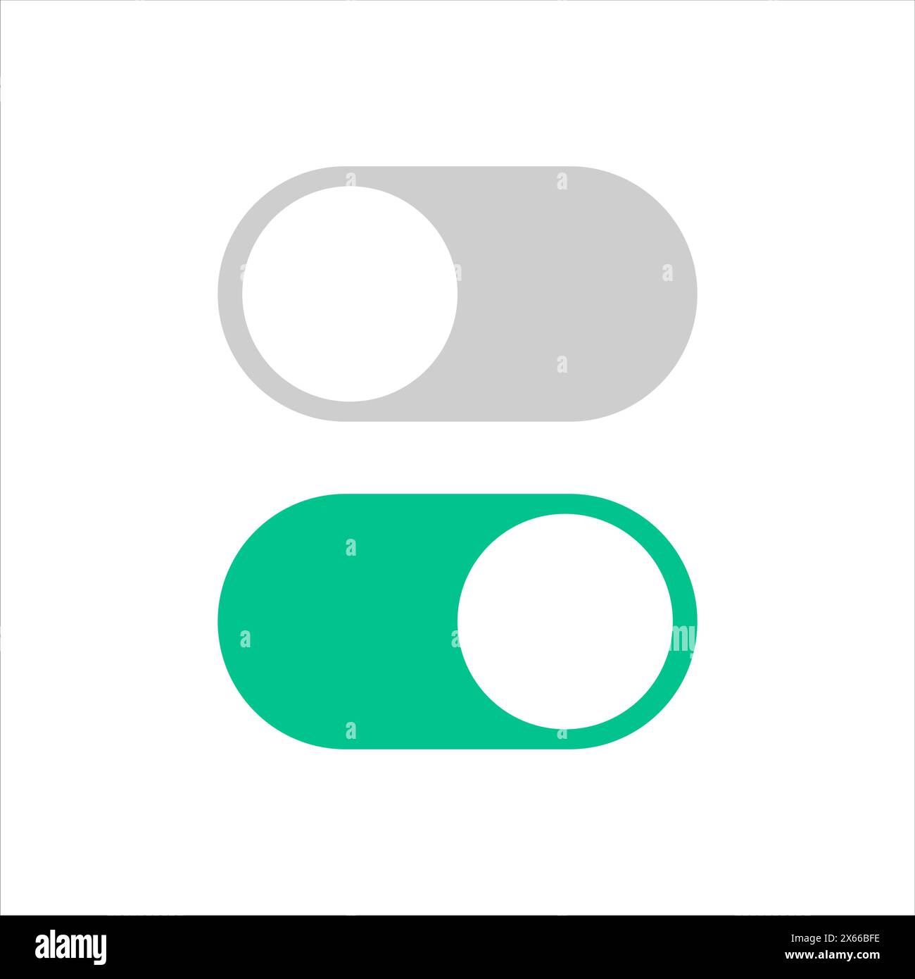 Toggle Button Icons for Web Design: Open and Close Feature Stock Vector ...