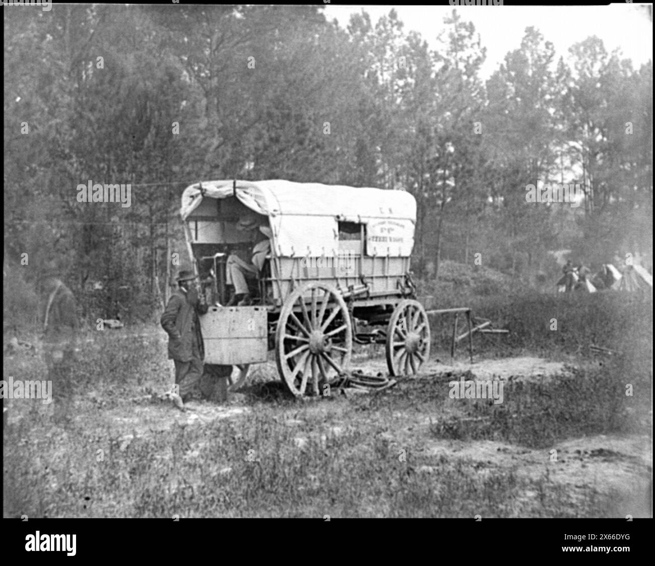 Petersburg, Va. U.S. Military Telegraph battery wagon, Army of the