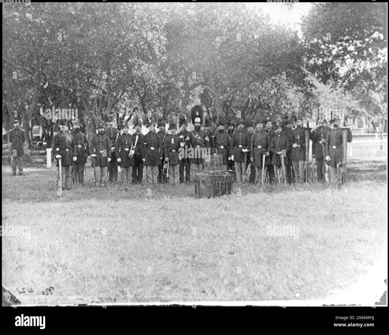 Fort Monroe, Va. The post band, Civil War Photographs 1861-1865 Stock Photo
