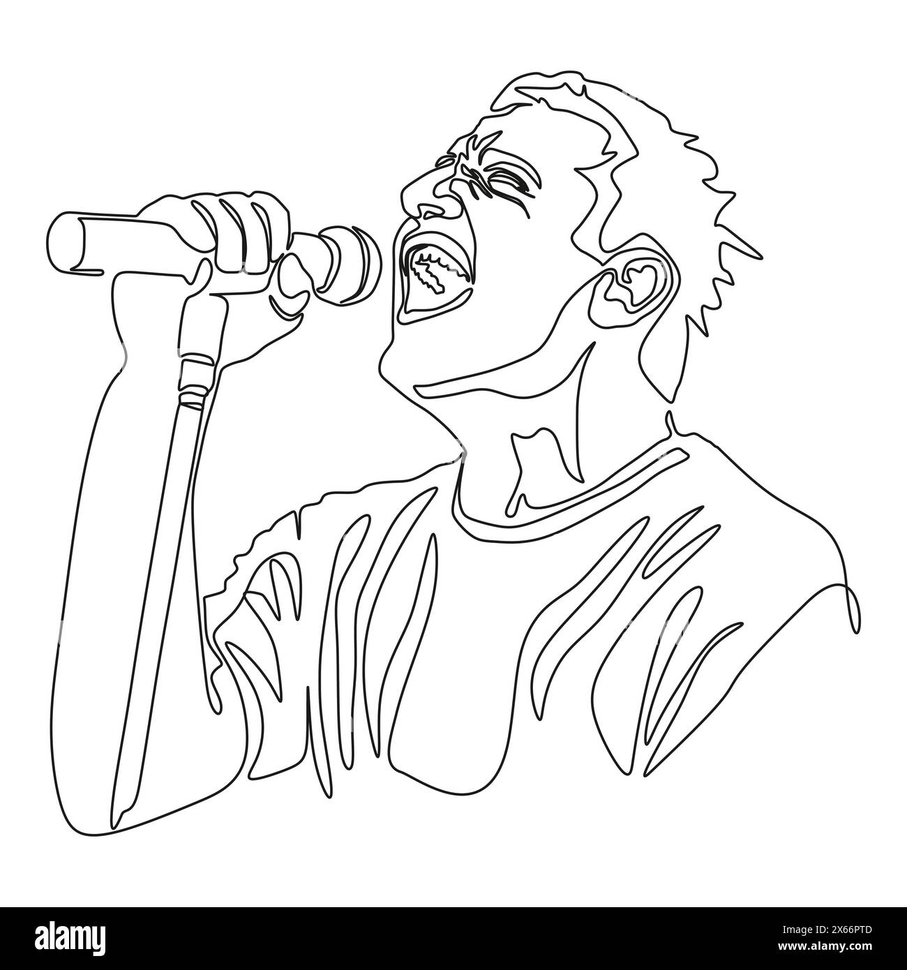 Man singer silhouette, man singing on mic, singer singing silhouette