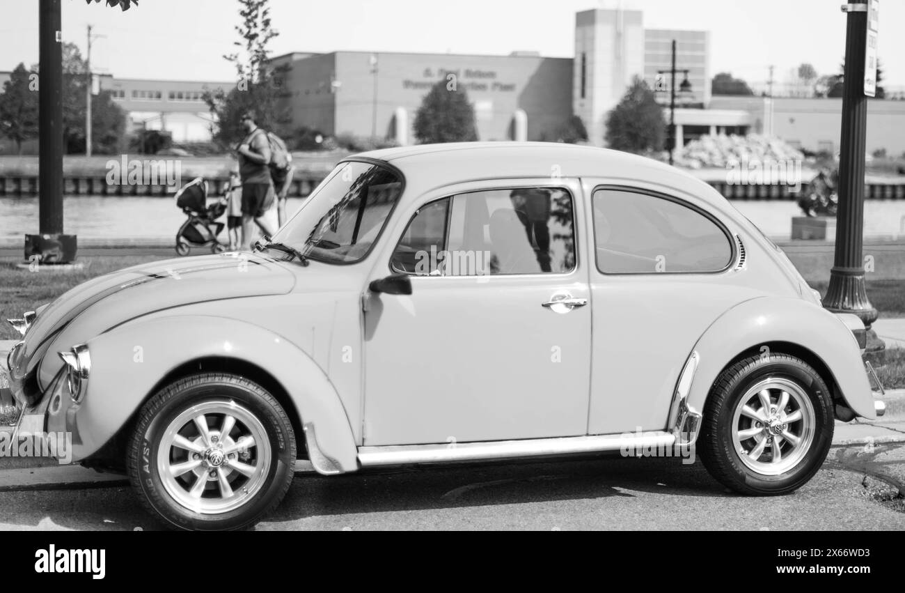 Vintage Volkswagen Beetle Parked Stock Photo
