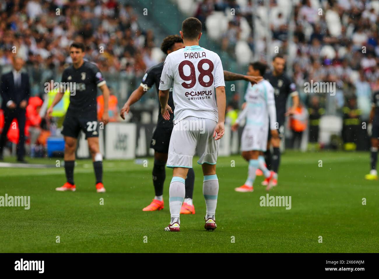 Lorenzo Pirola of US Salernitana 1919 during the match between Juventus FC and US Salernitana on May 12, 2024 at Allianz Stadium in Turin, Italy. Stock Photo