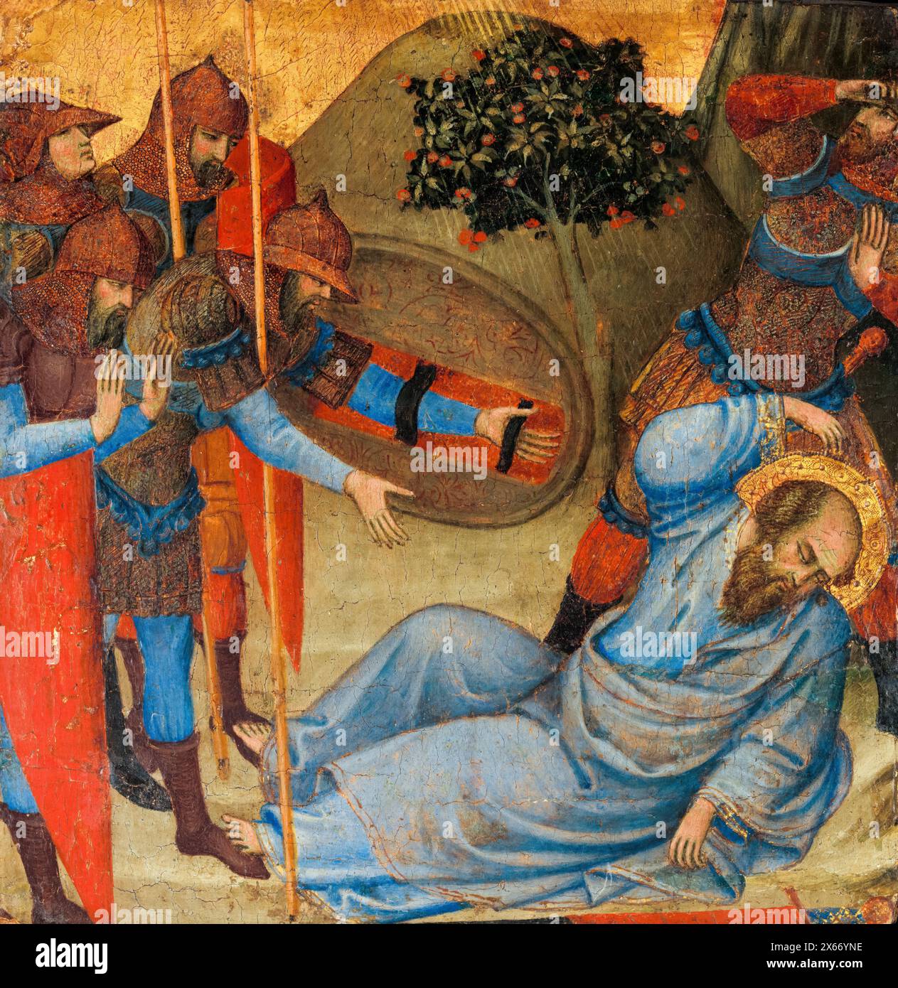 Spinello Aretino painting, The Conversion of Saint Paul, tempera on wood, 1391-1392 Stock Photo
