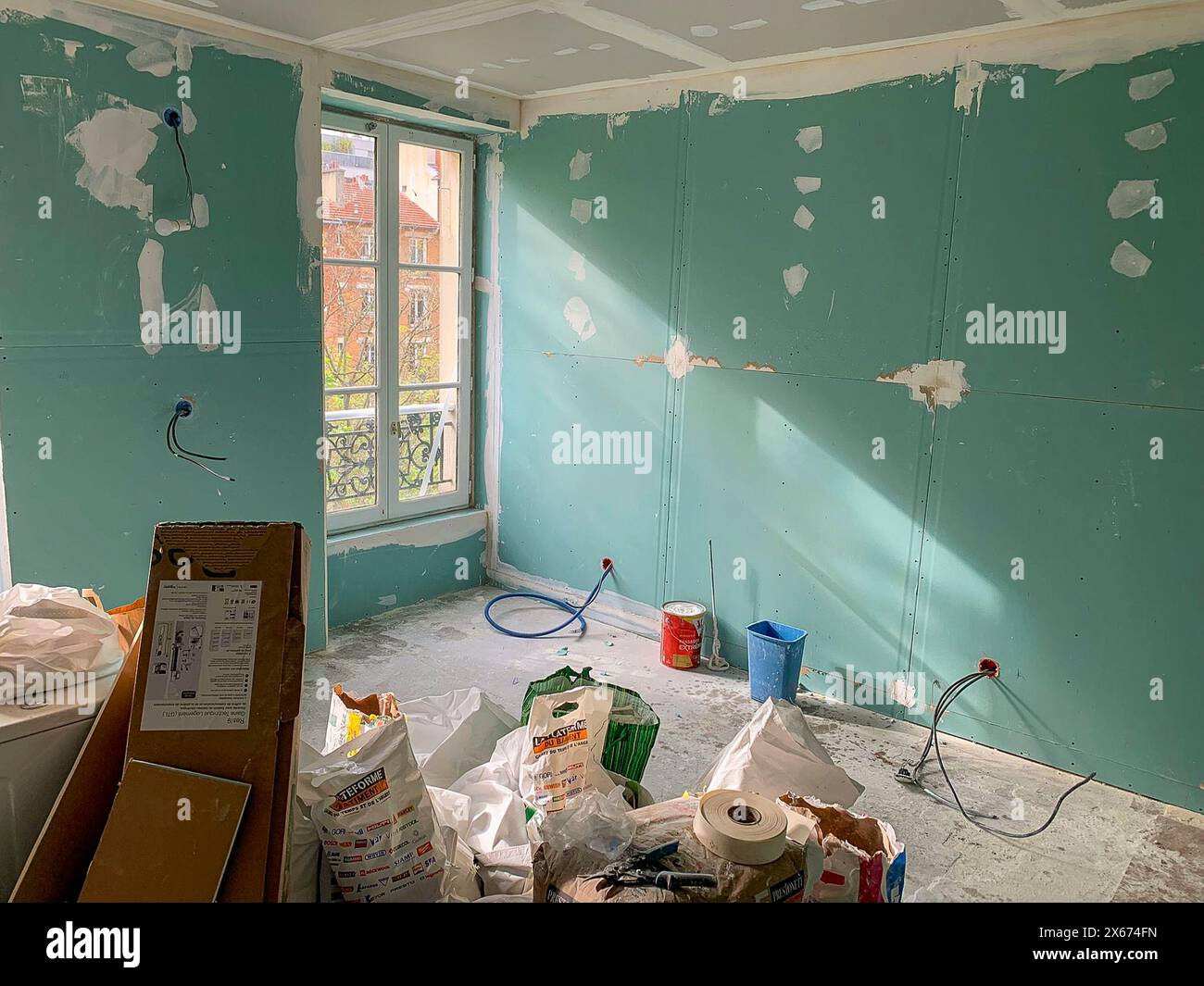 View of Paris, France, Interior, View Apartment Renovation Project, Wall ...