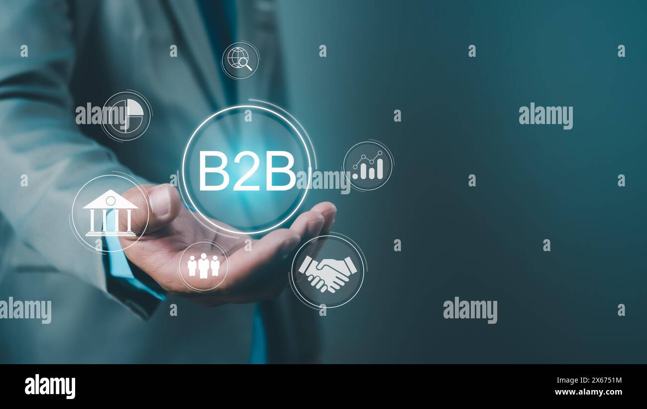 B2B marketing concept, business to business, e commerce, Professional business and commerce collaboration, Technology digital Marketing, Business acti Stock Photo