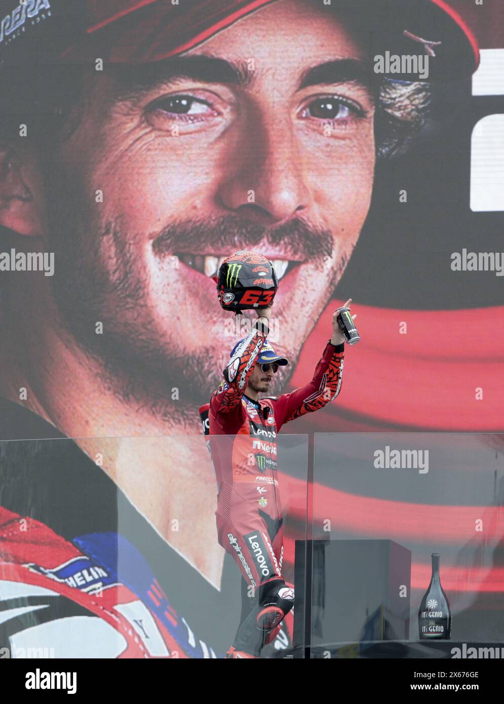 Third place Francesco Bagnaia of Italy #1 and Ducati Lenovo Team during ...