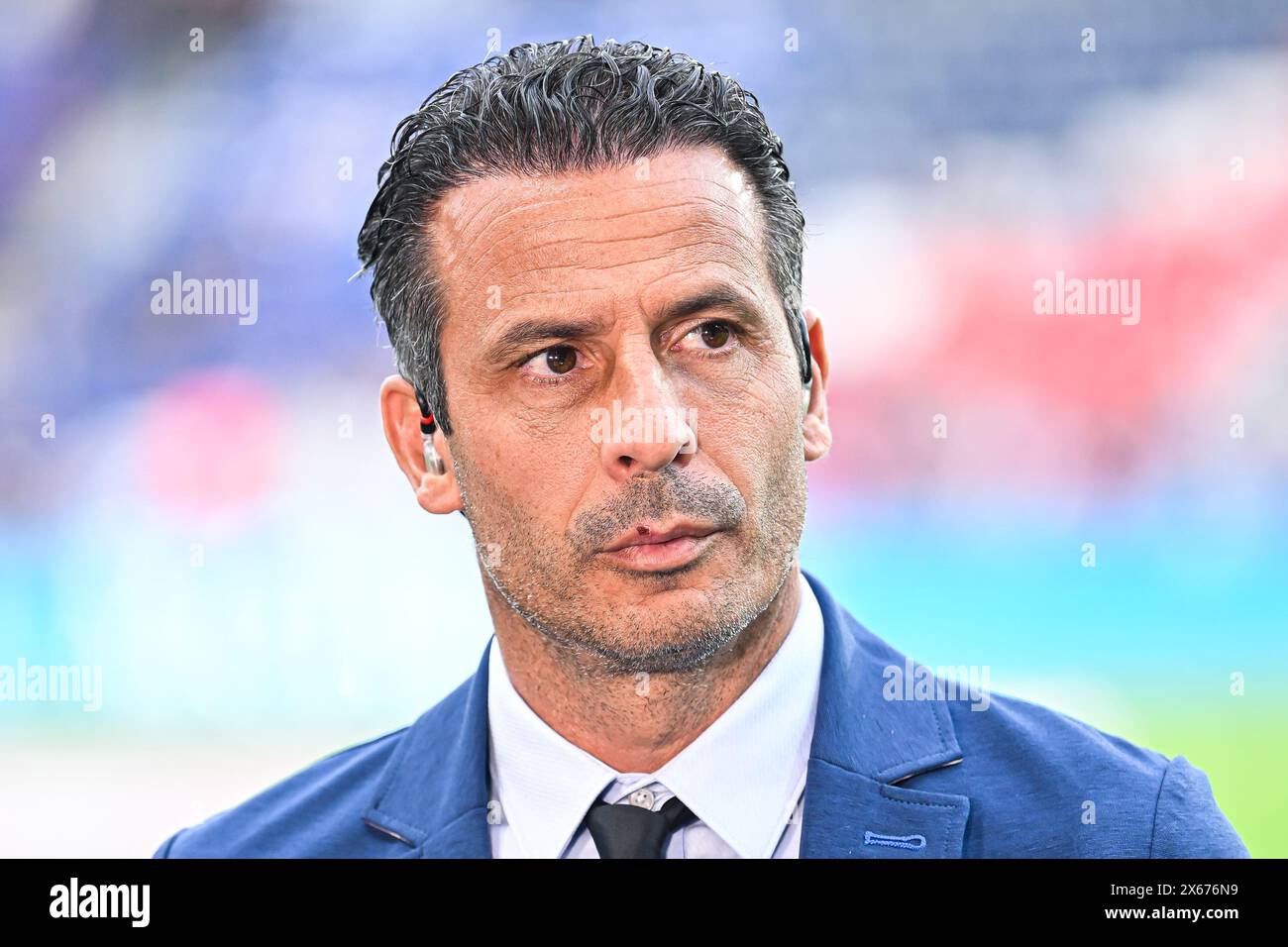 Paris, France. 12th May, 2024. Ludovic Giuly during the Ligue 1 ...