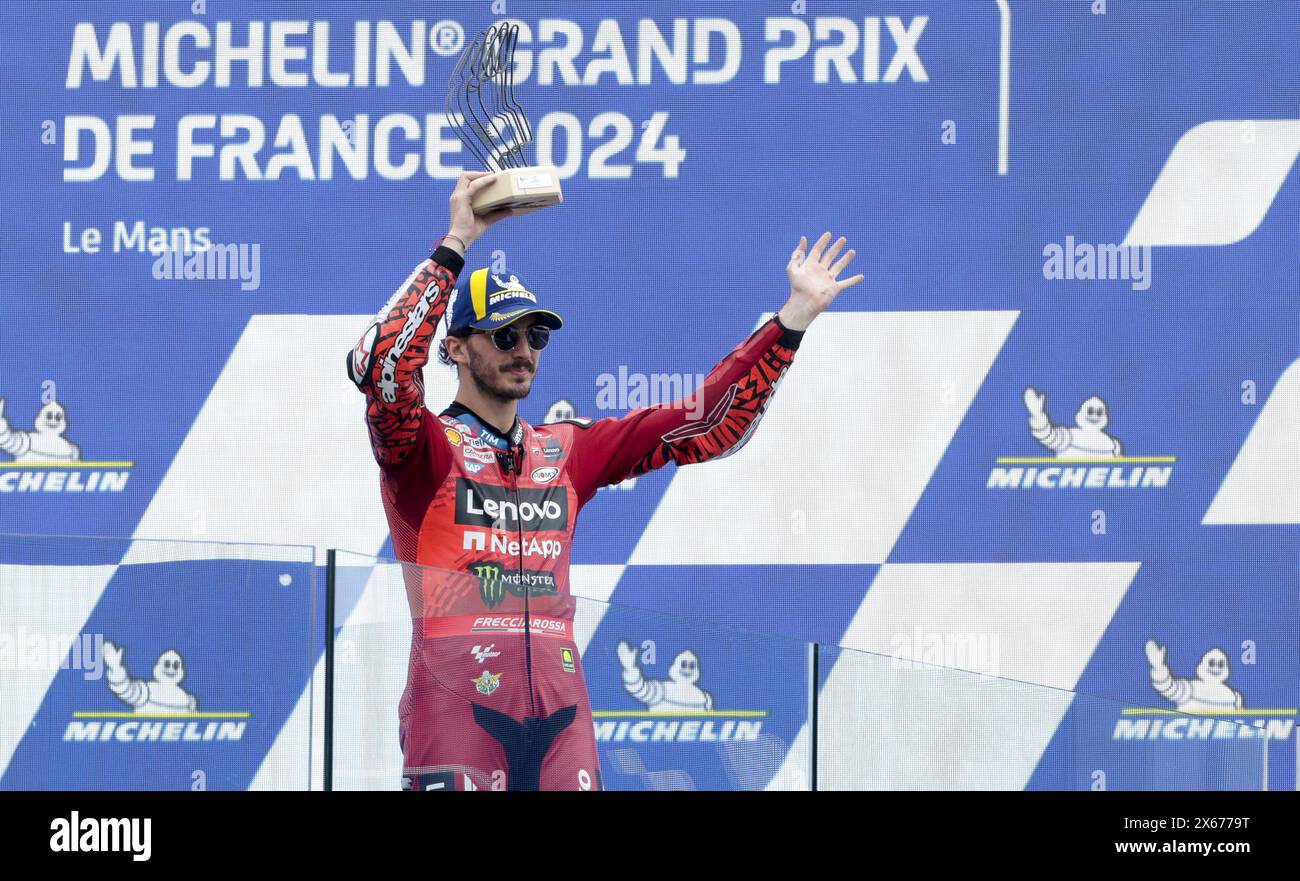 Third place Francesco Bagnaia of Italy #1 and Ducati Lenovo Team during ...