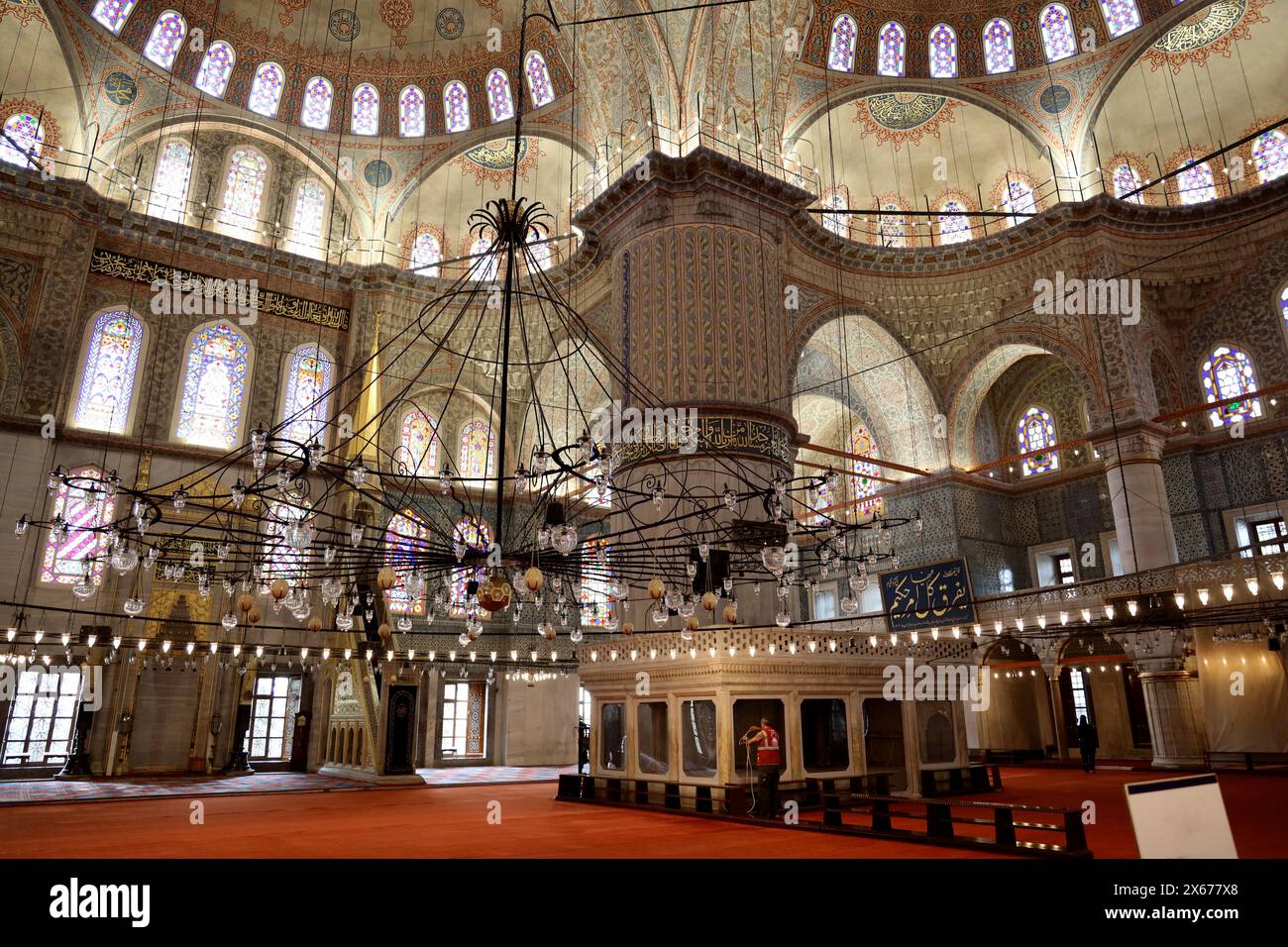 Blue Mosque Inide Interior of the Blue Mosque in Istanbul Stock Photo - Alamy