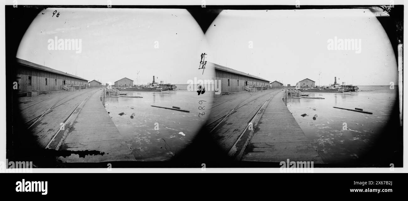 Aquia Creek Landing, Virginia. View of wharf, Civil War Photographs ...