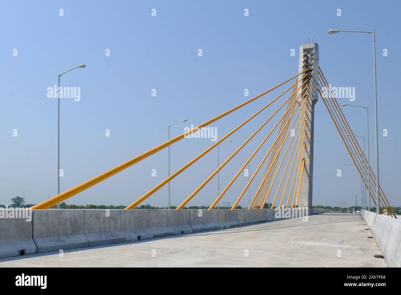 The design of a sturdy bridge construction is equipped with concrete ...