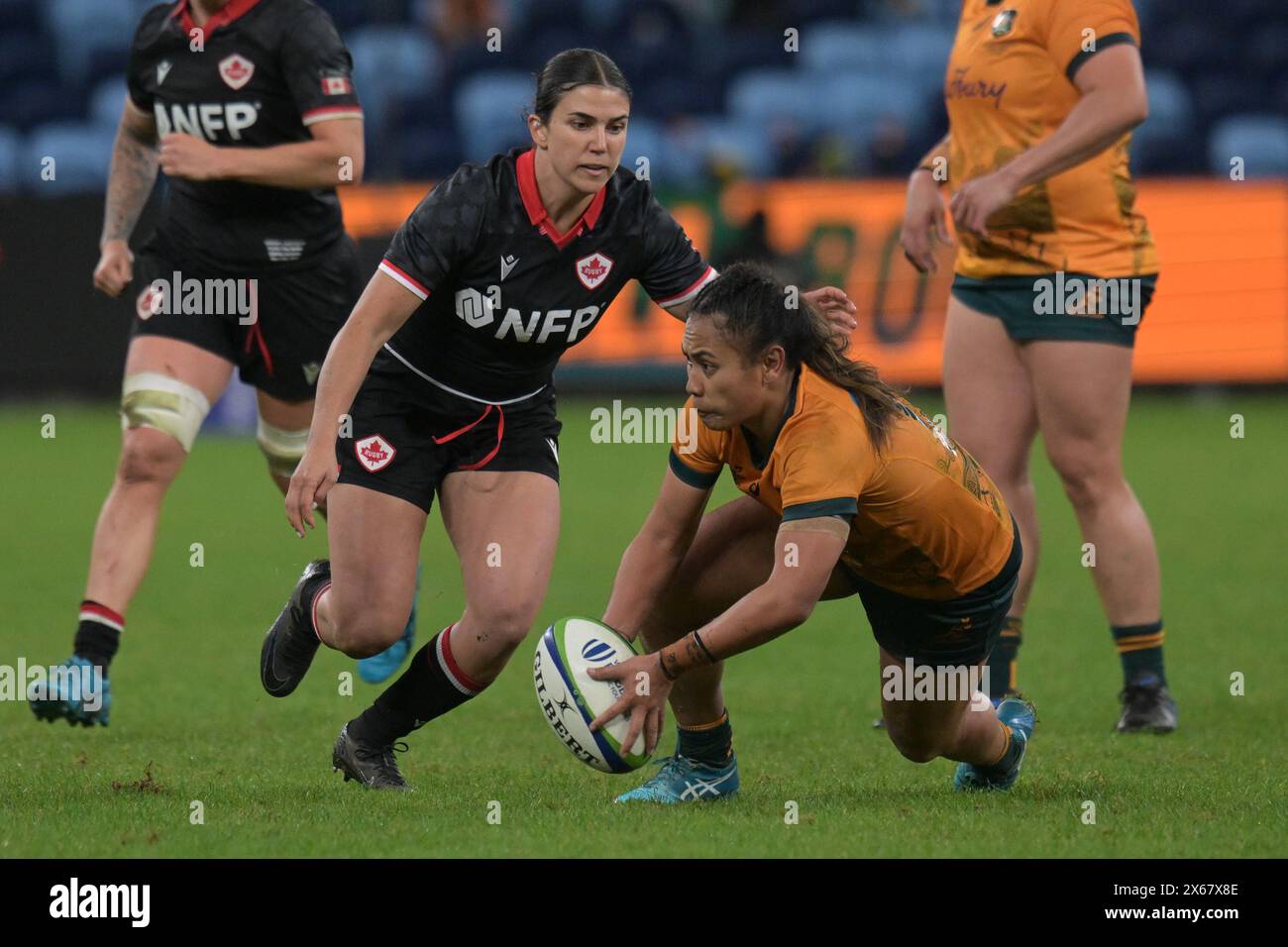 Sydney, Australia. 11th May, 2024. Julia Schell (L) of Canada women ...