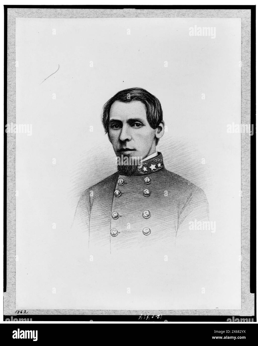 Brig. General Samuel Garland, Jr., . Civil War Photograph Collection (Library of Congress)., No. 5062.. Garland, Samuel,--1830-1862. , United States--History--Civil War, 1861-1865--Military personnel--Confederate. Stock Photo