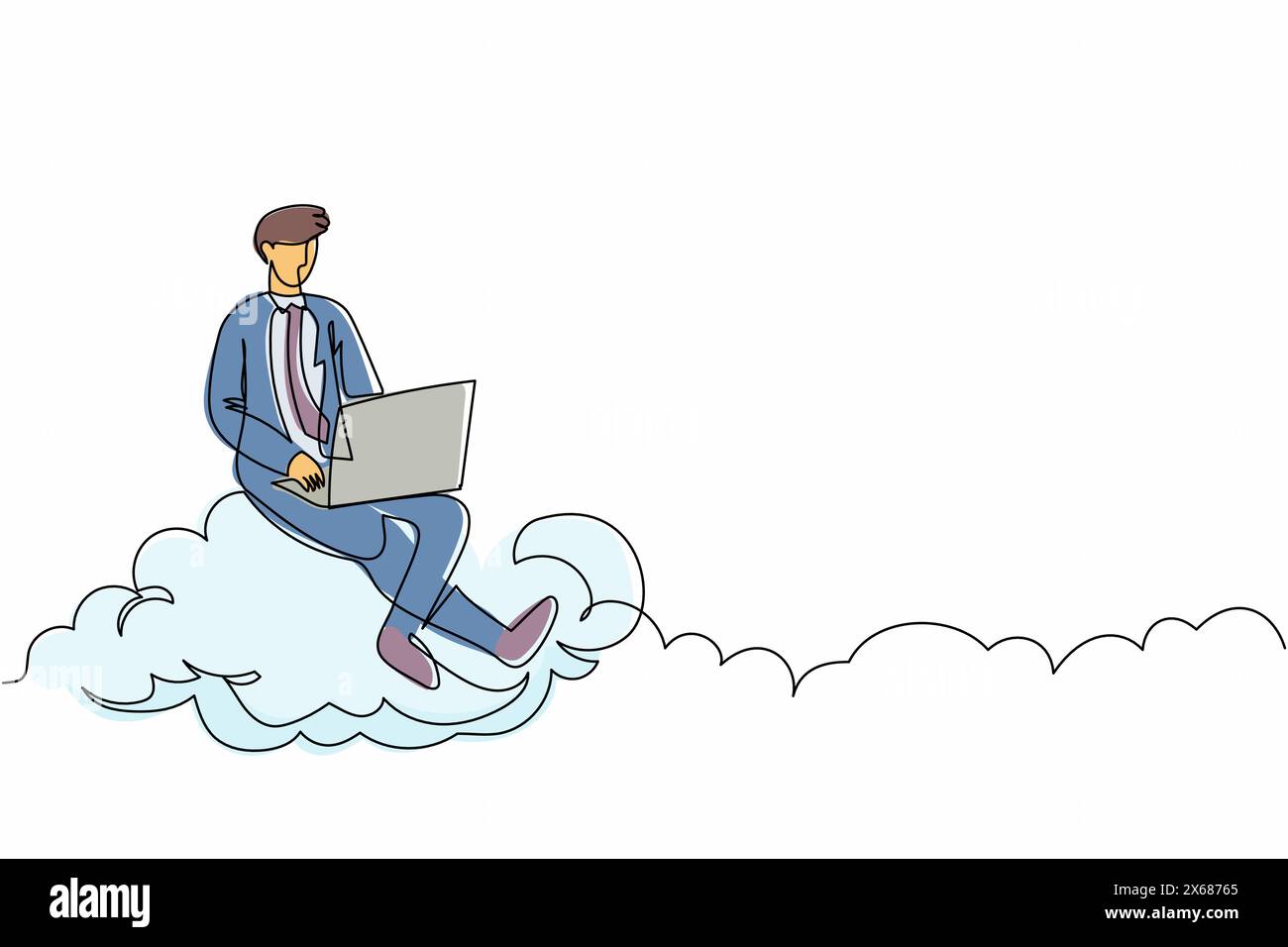 Cloud storage one line art hi-res stock photography and images - Alamy