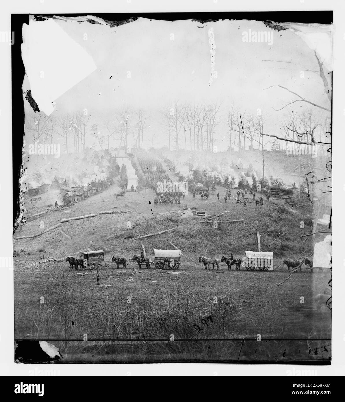 Belle Plain, Virginia. Camp of 150th Pennsylvania Infantry, Civil War